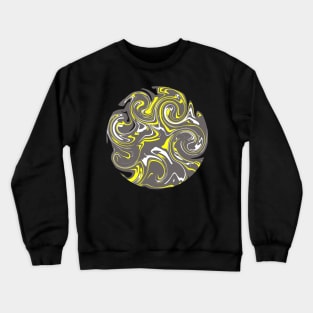 Yellow and grey abstract fusion Crewneck Sweatshirt